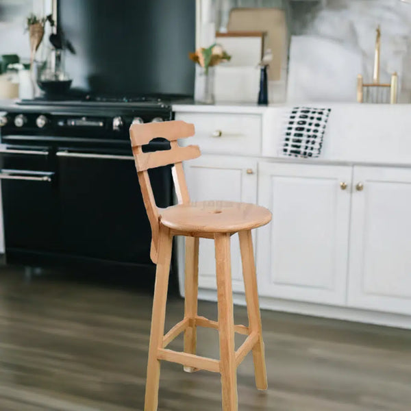 Natural wood bar chair 35 x 35 cm – HMZ-676