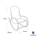 Beech Wood and Linen Rocking Chair - Beige