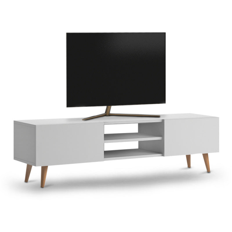 beanomart TV Units - White, TV cabinet melamine, 150 x 32 x 46 cm