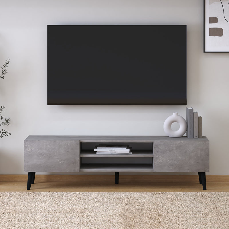 beanomart TV Units - Gray, TV cabinet retro, 150 x 32 x 46 cm