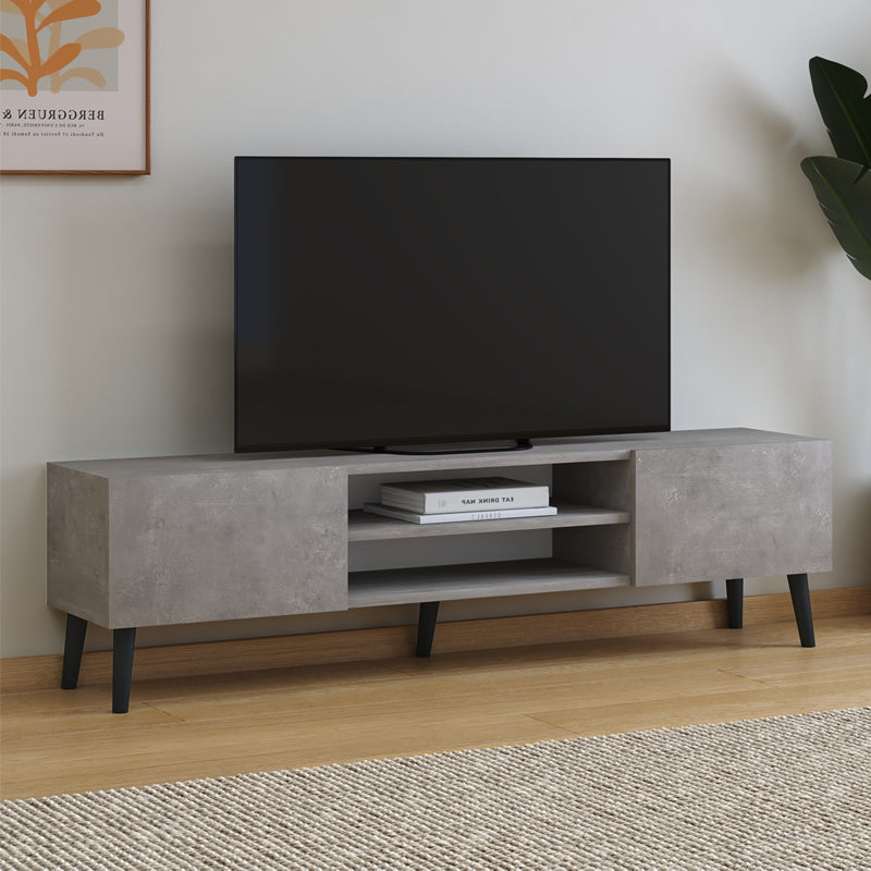 beanomart TV Units - Gray, TV cabinet retro, 150 x 32 x 46 cm