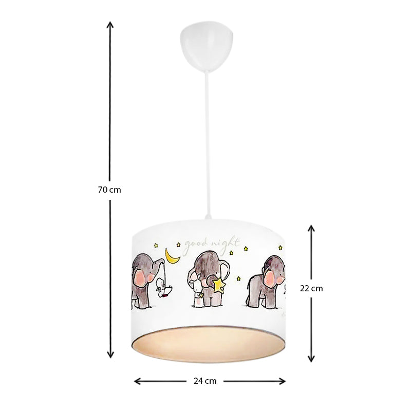 beanomart Ceiling Lights - Ceiling lamp fabric single light with cute, 24 x 22 x 70 cm