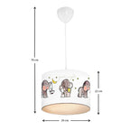 beanomart Ceiling Lights - Ceiling lamp fabric single light with cute, 24 x 22 x 70 cm