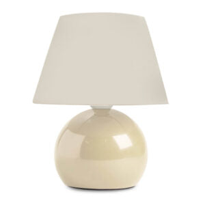 beanomart Table & Desk Lamps - Beige Gold - Brown, Table lamp E27 PVC fabric - wood, 22 x 17 x 33 cm