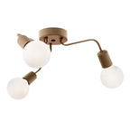 beanomart Ceiling Lights - Gold, Ceiling lamp E27 metal three-light, 44 x 44 x 10 cm