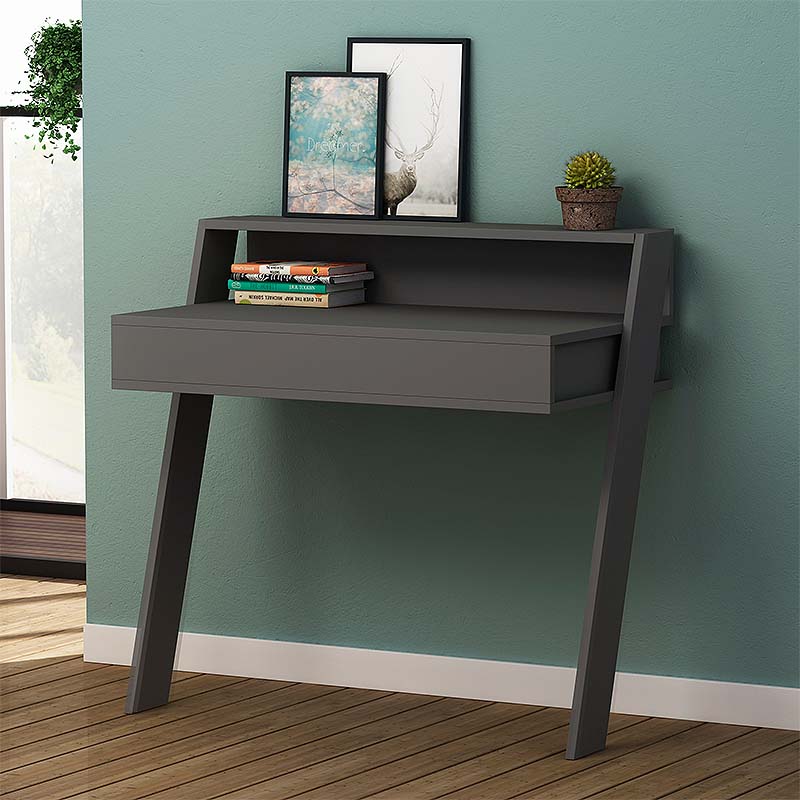 beanomart Office Desks - Anthracite, work desk, 94 x 50 x 91 cm