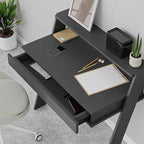 beanomart Office Desks - Anthracite, work desk, 94 x 50 x 91 cm