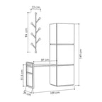 beanomart Entrance Units - Beech, Entrance furniture with hanger natural, 109 x 39 x 149 cm