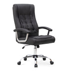 beanomart Office Desks - Black 63X70X112/120Cm, Executive office chair synthetic leather
