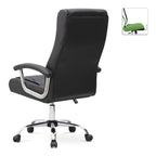 beanomart Office Desks - Black 63X70X112/120Cm, Executive office chair synthetic leather