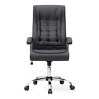 beanomart Office Desks - Black 63X70X112/120Cm, Executive office chair synthetic leather