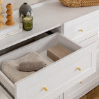 beanomart Chests of Drawers - White, Chest of drawers, 140 x 40 x 75 cm