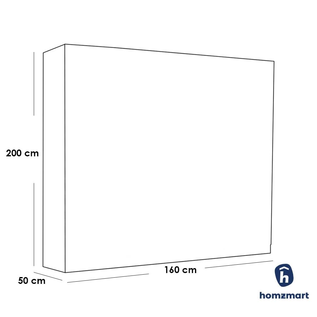 دولاب خشب إتحاد أوروبي 3 ضلفة أبيض - 200×160×50 سم