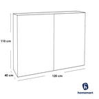 Shoe Rack MDF Brownand White - 110×120×40 cm