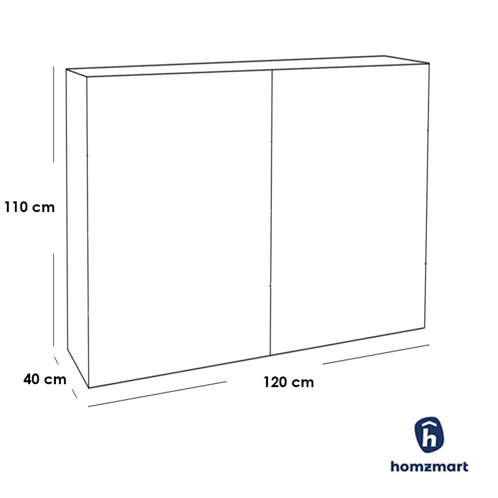 Shoe Rack MDF Brownand White - 110×120×40 cm